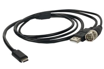 Кабель для вывода аналогового изображения c монокуляров AGM BNC + USB - Type C 1м