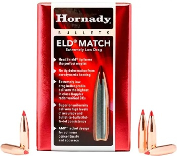 Пуля Hornady ELD Match калибр 30 масса 225 гр (14.6 м) 100 шт