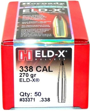 Пуля Hornady ELD-X калибр 338 270 гр/17,5 г. 50 шт
