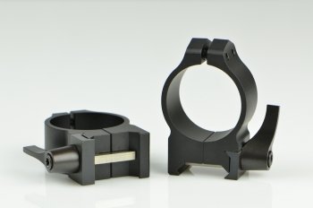 Кольцa быстросъемные Warne MAXIMA Quick Dedach Rings 30 мм. Под планку Weaver/ Picatinny. Высота Medium (под объективы 42-52 мм). Сталь.