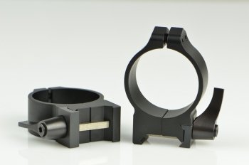 Кольцa быстросъемные Warne MAXIMA Quick Dedach Rings 34 мм. Под планку Weaver/ Picatinny. Высота Medium (под объективы 42-52 мм). Сталь.